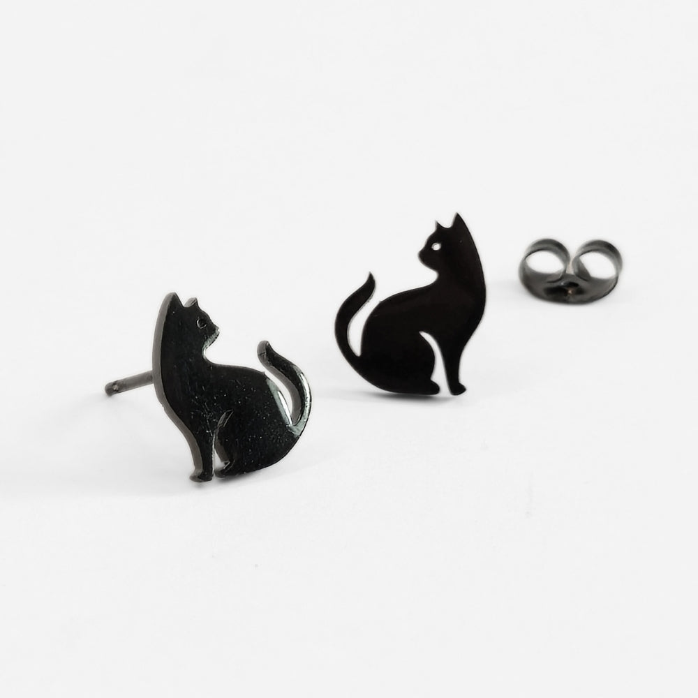 Black Cat Studs - Velora