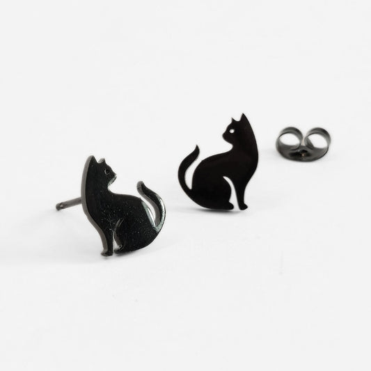Black Cat Studs - Velora