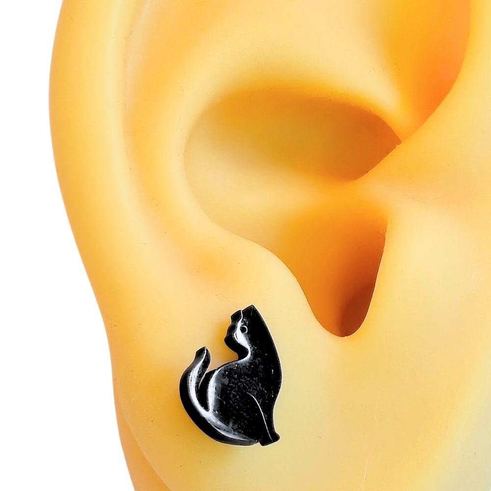 Black Cat Studs - Velora