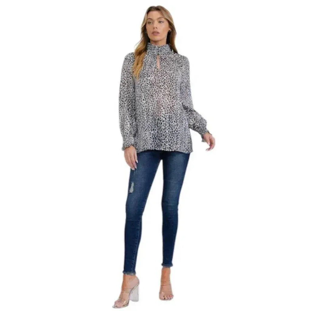 Blouse imprimée léopard