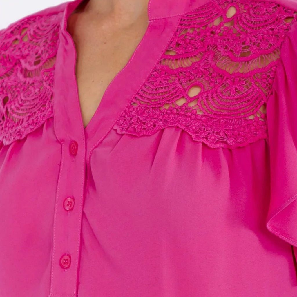 Blouse manche volantée