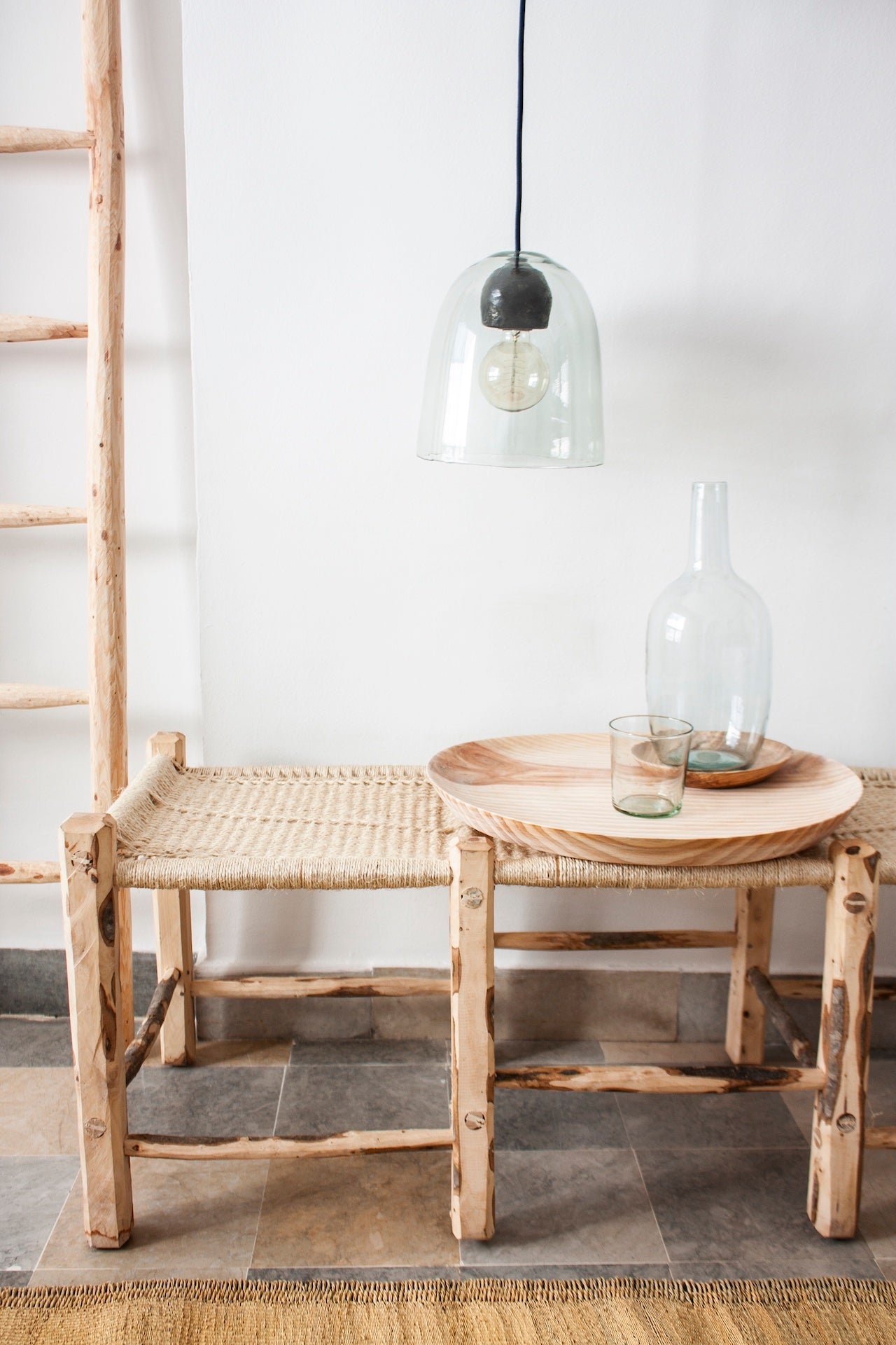 Blown Glass Lamp with Terracotta Socket Cover - Velora Luxury Fashion