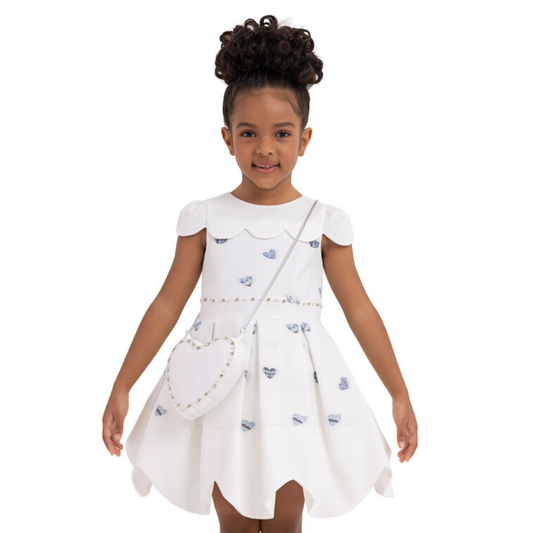 Blue Hearts Girls Formal Dress - Velora Luxury Fashion