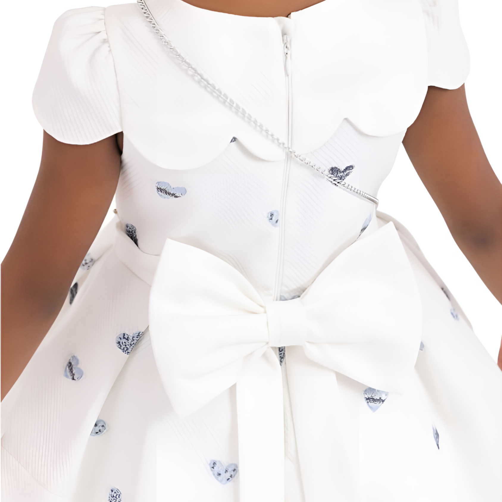 Blue Hearts Girls Formal Dress - Velora Luxury Fashion