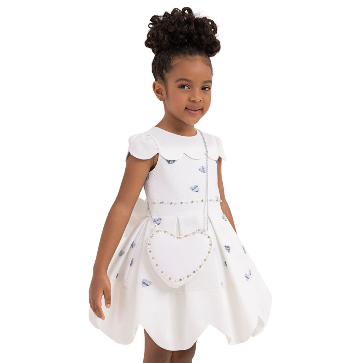 Blue Hearts Girls Formal Dress - Velora Luxury Fashion