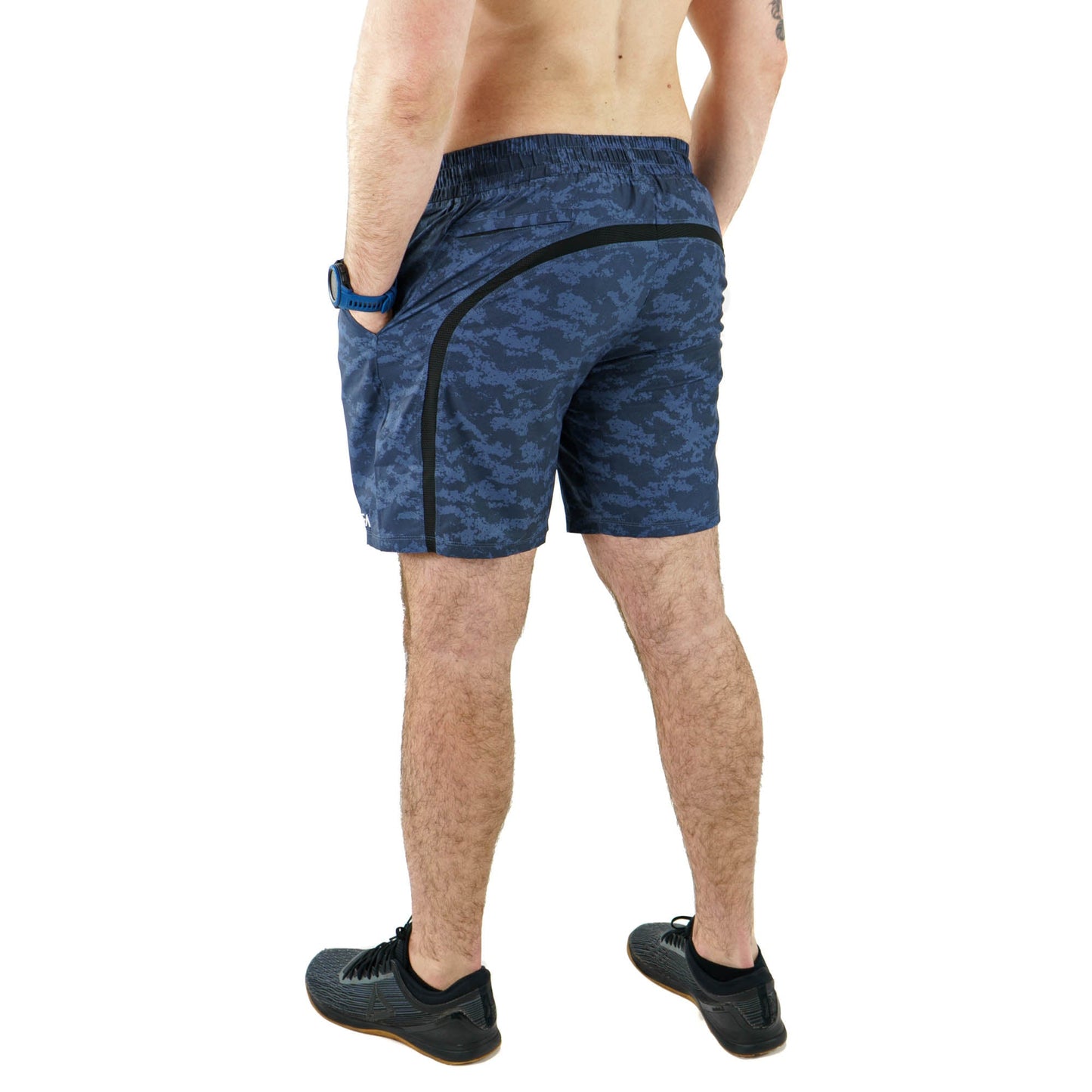 Unlimited Shorts Blue Camo (7.5") - Velora