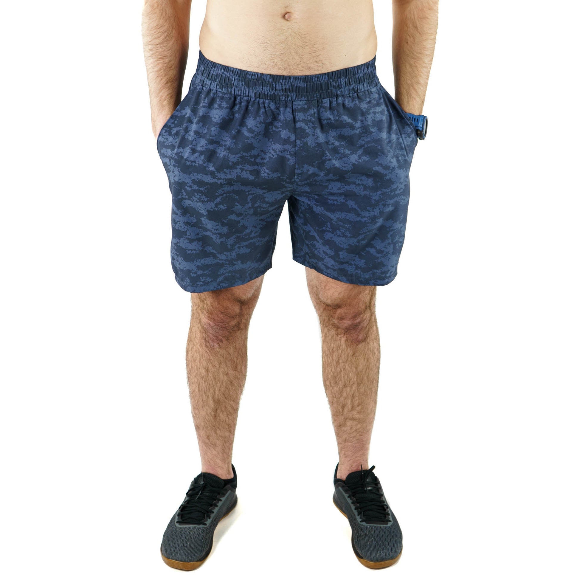 Unlimited Shorts Blue Camo (7.5") - Velora