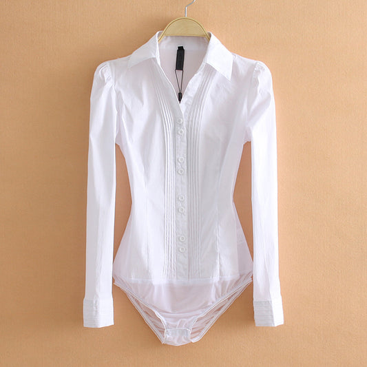 Bodycon Bodysuit Dress Shirt - Velora Luxury Fashion