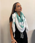 Bold Green Kufiya (Keffiyeh) | Made in Jordan - Velora Luxury Fashion