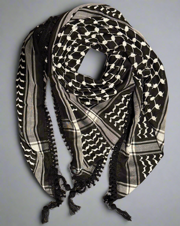 Bold Inversed Kufiya (Keffiyeh) | Made in Jordan - Velora Luxury Fashion