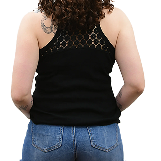 Born to Ride Motorcycles Tank Top with Lace Back Details Boutique of Leathers/Open Road