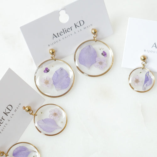 (Boucles d'oreilles Léa - rond (moyen 25mm) - Velora Luxury Fashion