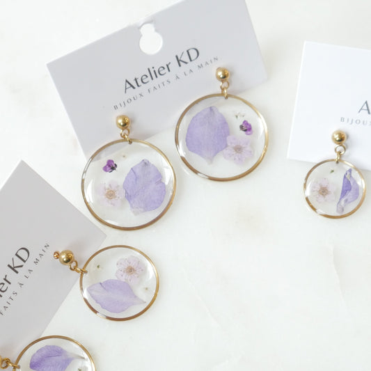 (Boucles d'oreilles Léa - rond (moyen 25mm) - Velora Luxury Fashion