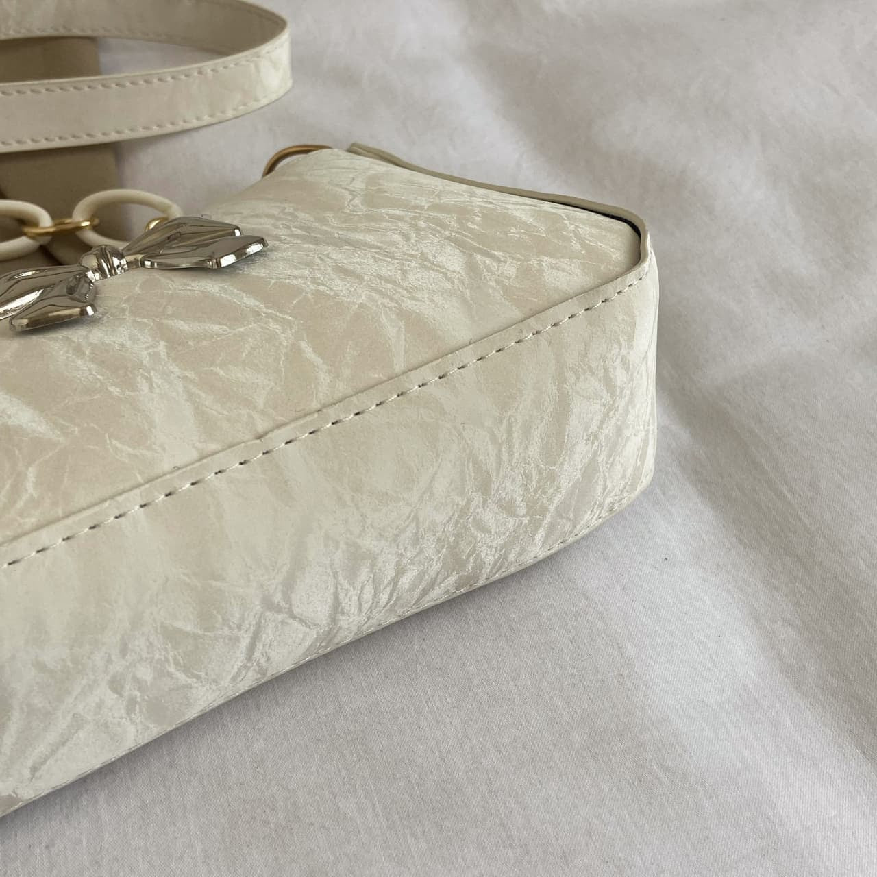 Bow PU Leather Shoulder Bag - Velora Luxury Fashion