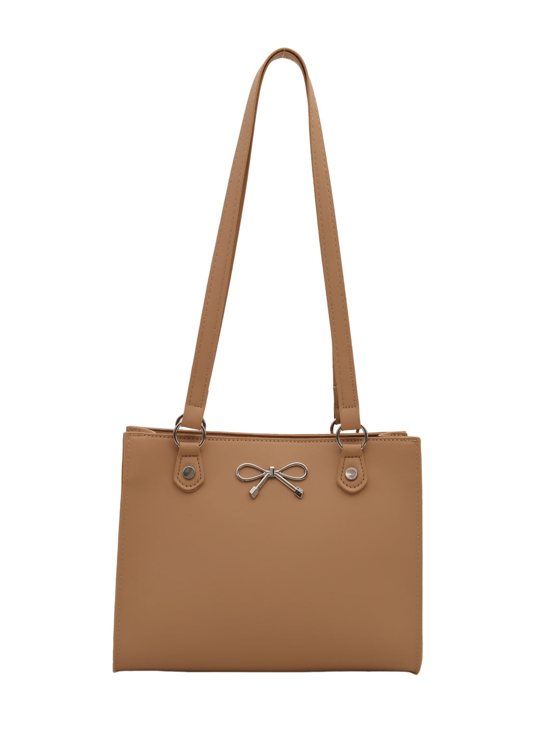 Bow PU Leather Shoulder Bag - Velora Luxury Fashion