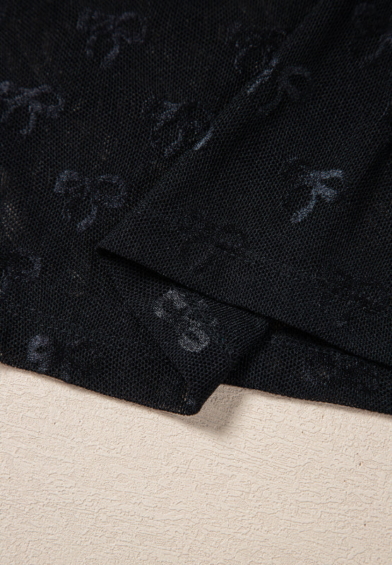 Bow Round Neck Long Sleeve Top - Velora Luxury Fashion