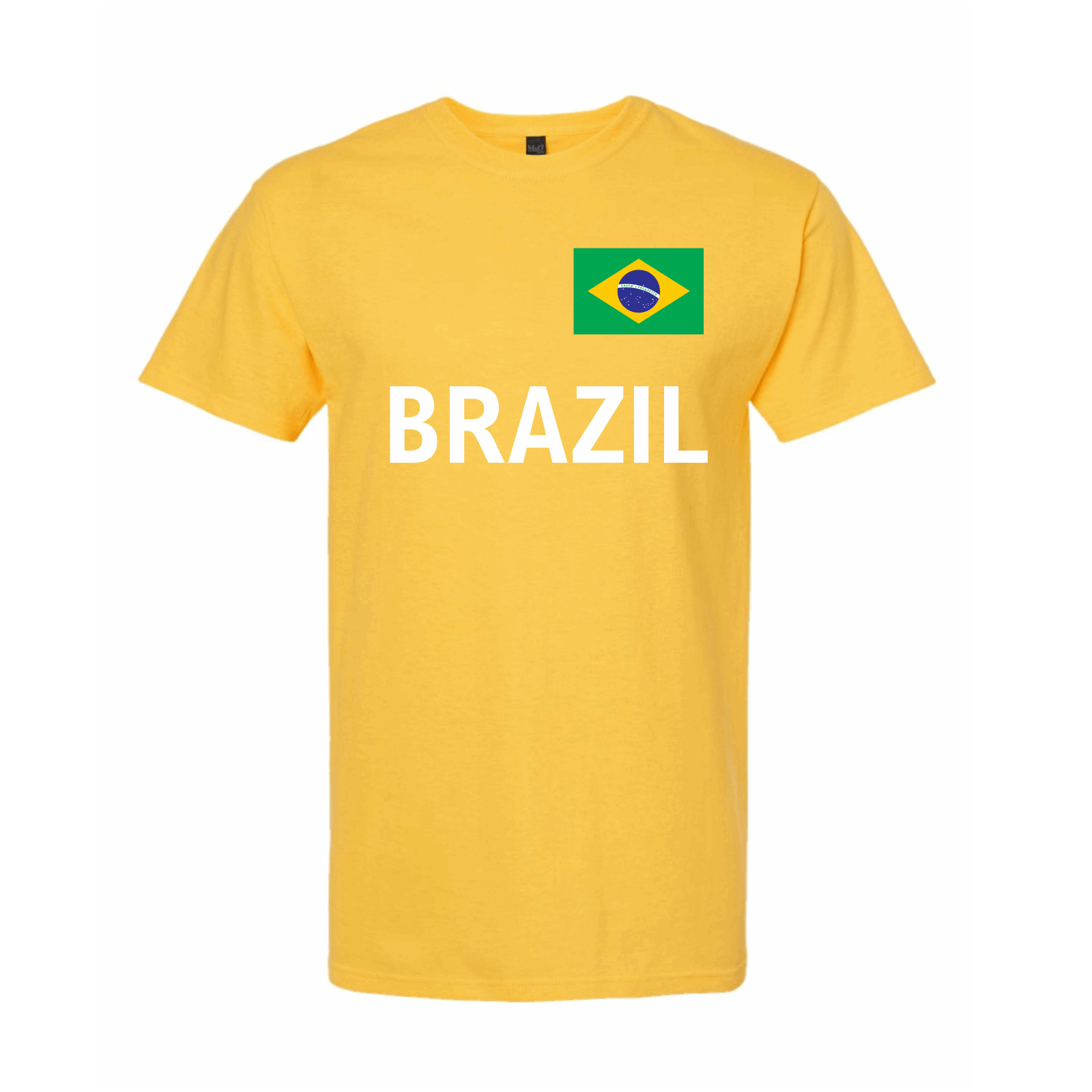 Brazil World Football Fan Tee – Yellow - Velora