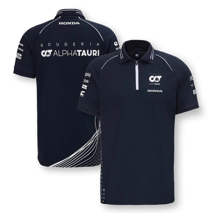 Breathable Quick-Dry Polo Shirt for F1 Racing and Biking - Velora Luxury Fashion