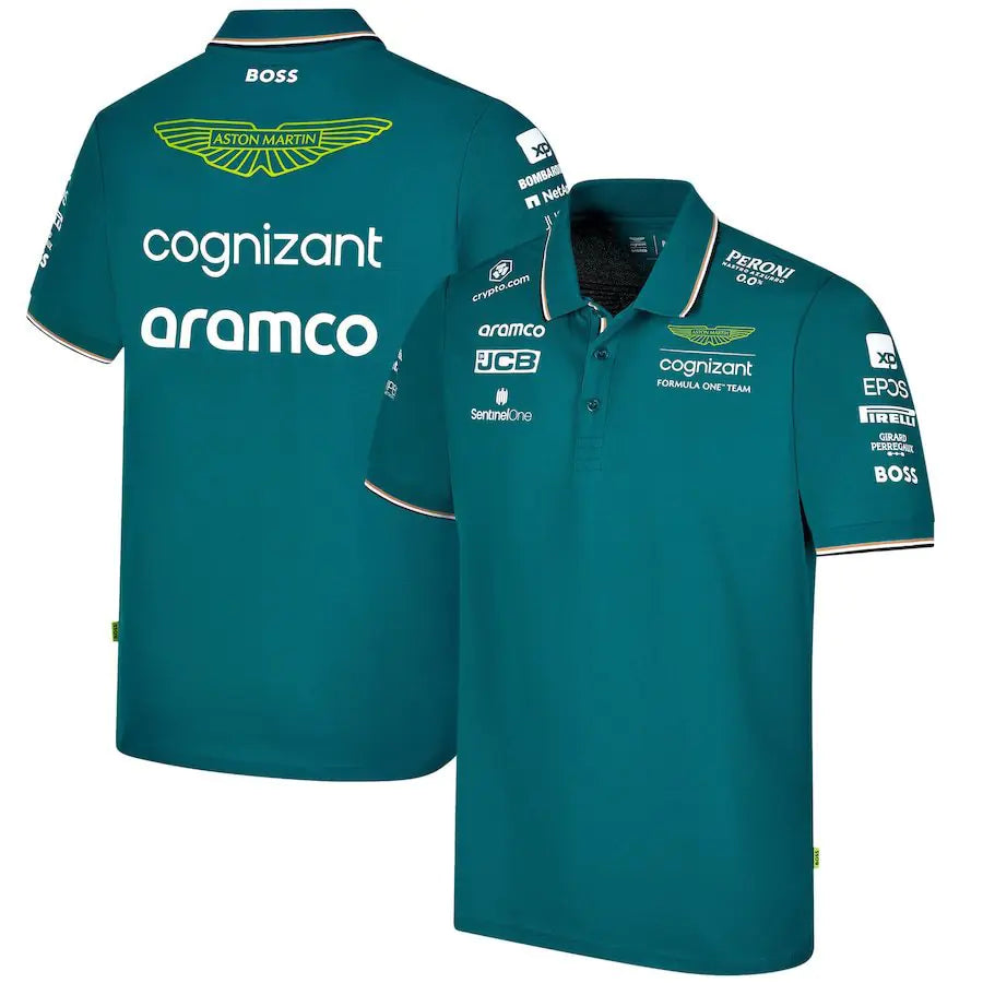 Breathable Quick-Dry Polo Shirt for F1 Racing and Biking - Velora Luxury Fashion