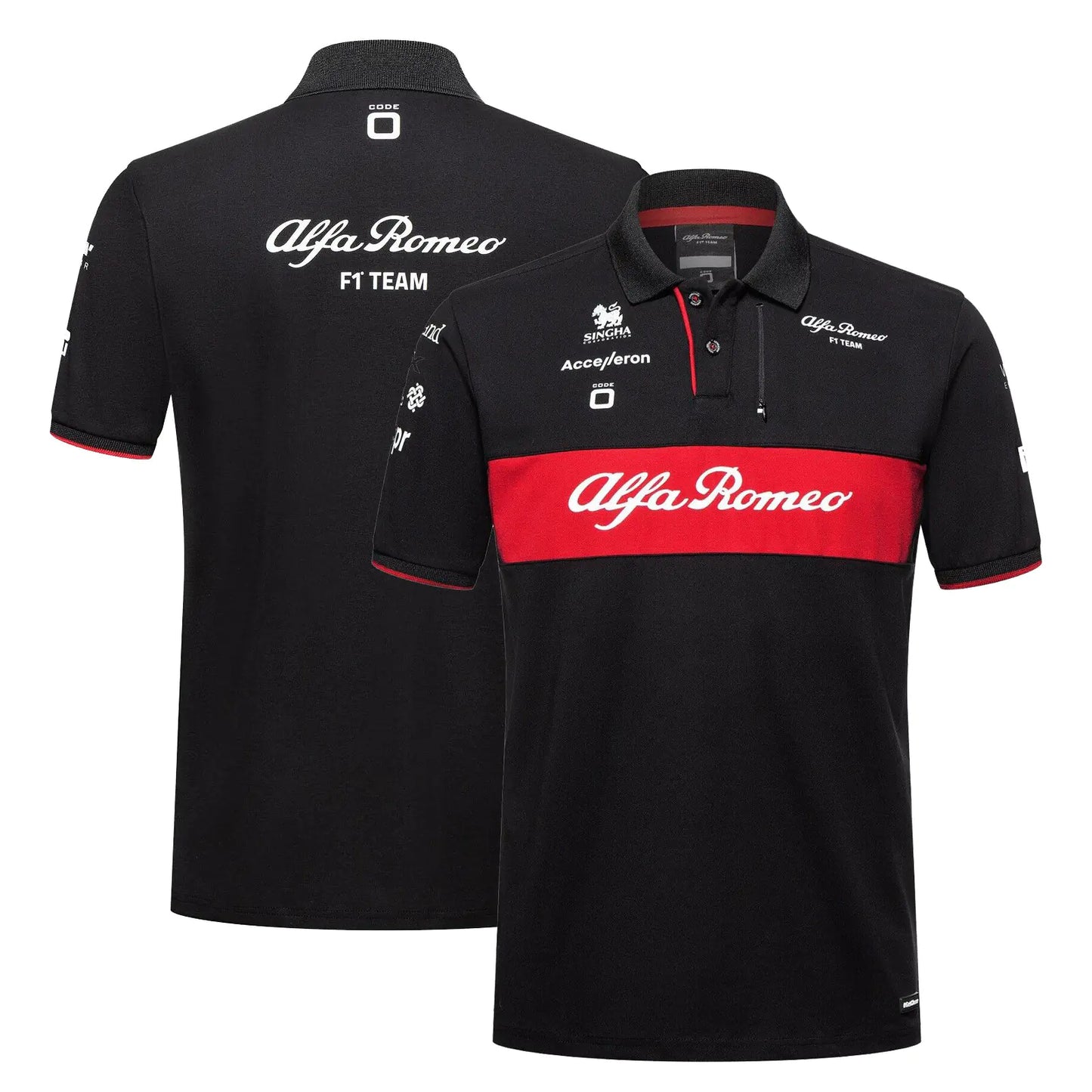 Breathable Quick-Dry Polo Shirt for F1 Racing and Biking - Velora Luxury Fashion