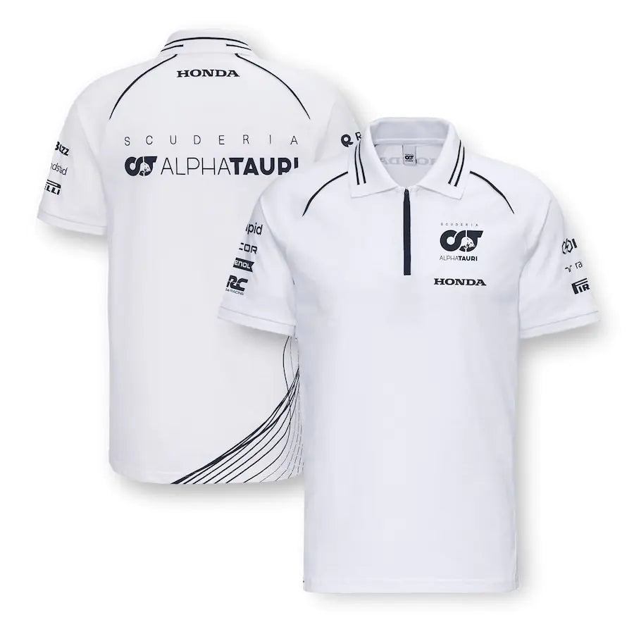 Breathable Quick-Dry Polo Shirt for F1 Racing and Biking - Velora Luxury Fashion
