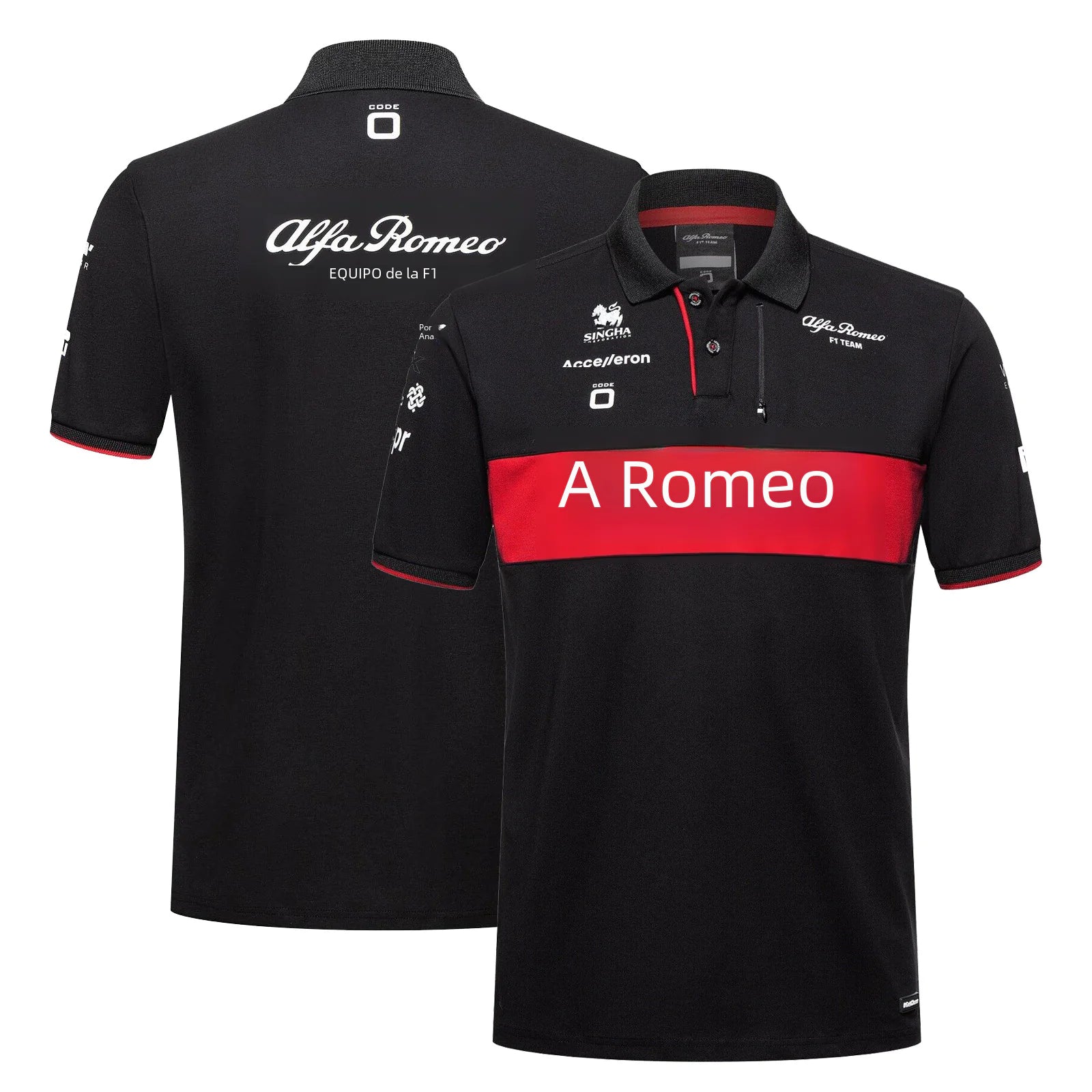 Breathable Quick-Dry Polo Shirt for F1 Racing and Biking - Velora Luxury Fashion