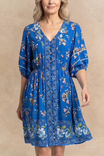 Brigitta Printed Boho Dress