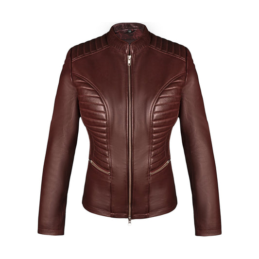 Valkyrie Burgundy Leather Jacket
