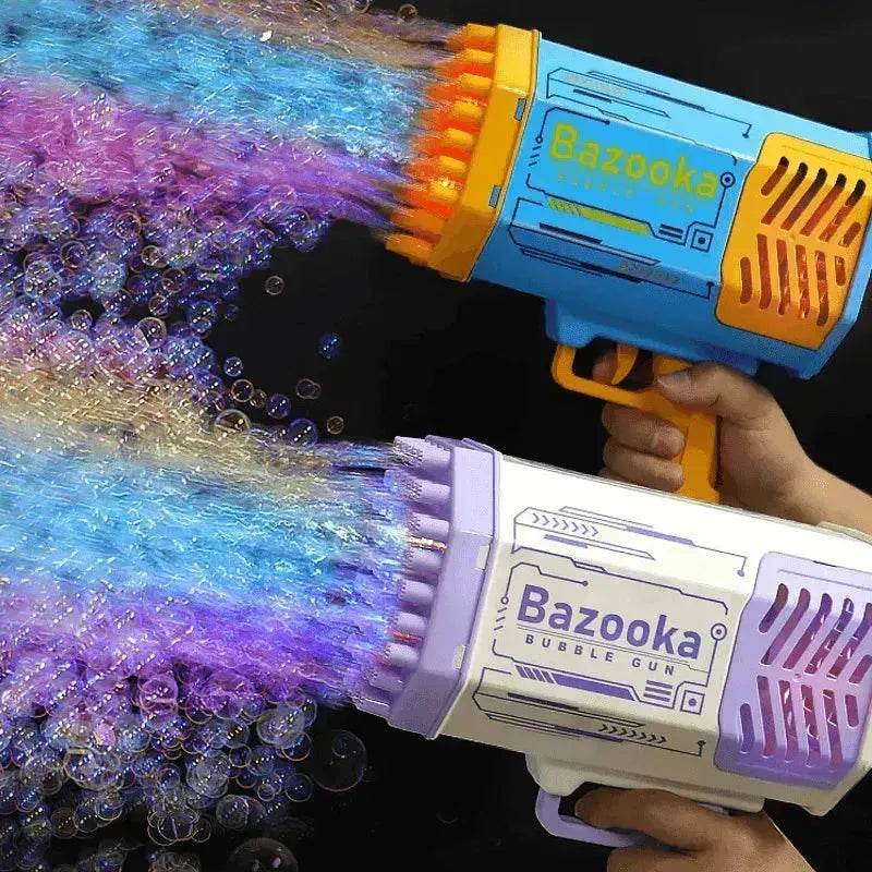 Bubble Gun Rocket 69 Holes Soap Blower With Light - Velora