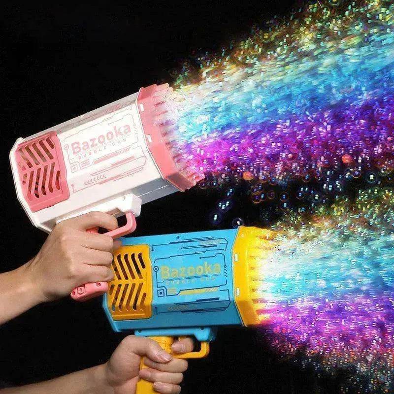 Bubble Gun Rocket 69 Holes Soap Blower With Light - Velora