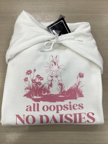 Bunny All Oopsies No Daisies Hoodie - Velora Luxury Fashion