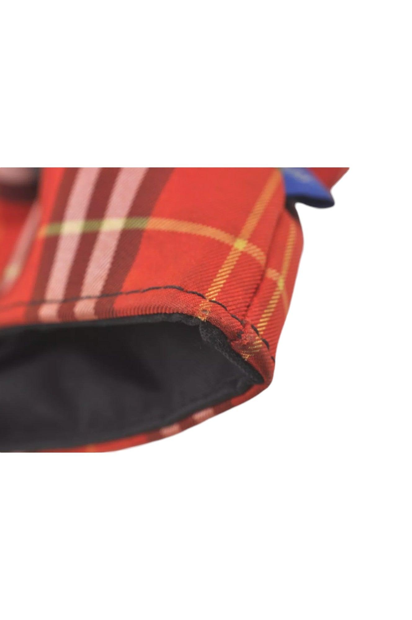 Burberry BLUE LABEL Check Shoulder Tote Bag Nylon Leather Red 9373K - Velora Luxury Fashion