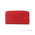 Burberry Elmore Red Branded Embossed Leather Continental Clutch Wallet - Velora Luxury Fashion