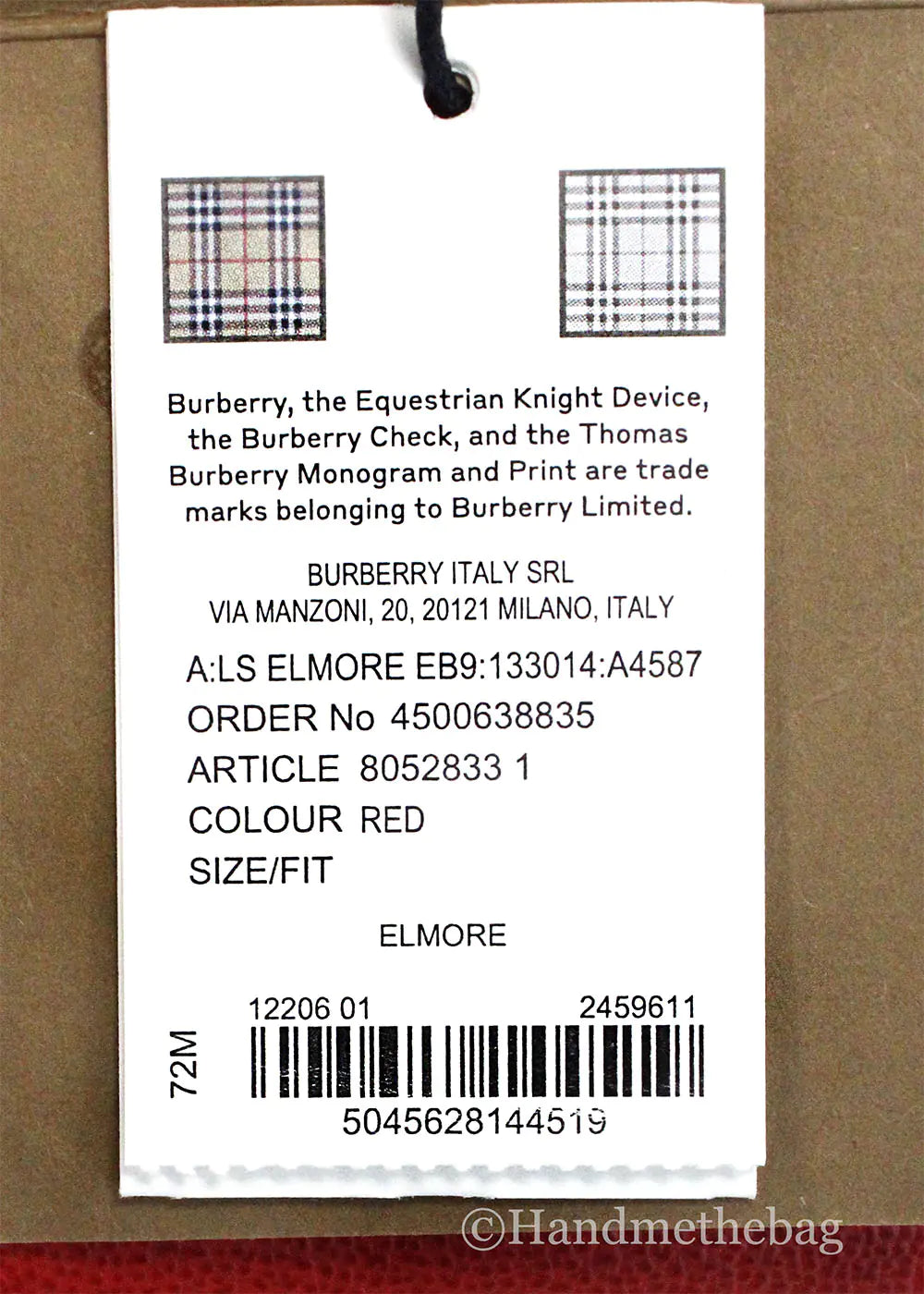 Burberry Elmore Red Branded Embossed Leather Continental Clutch Wallet - Velora Luxury Fashion