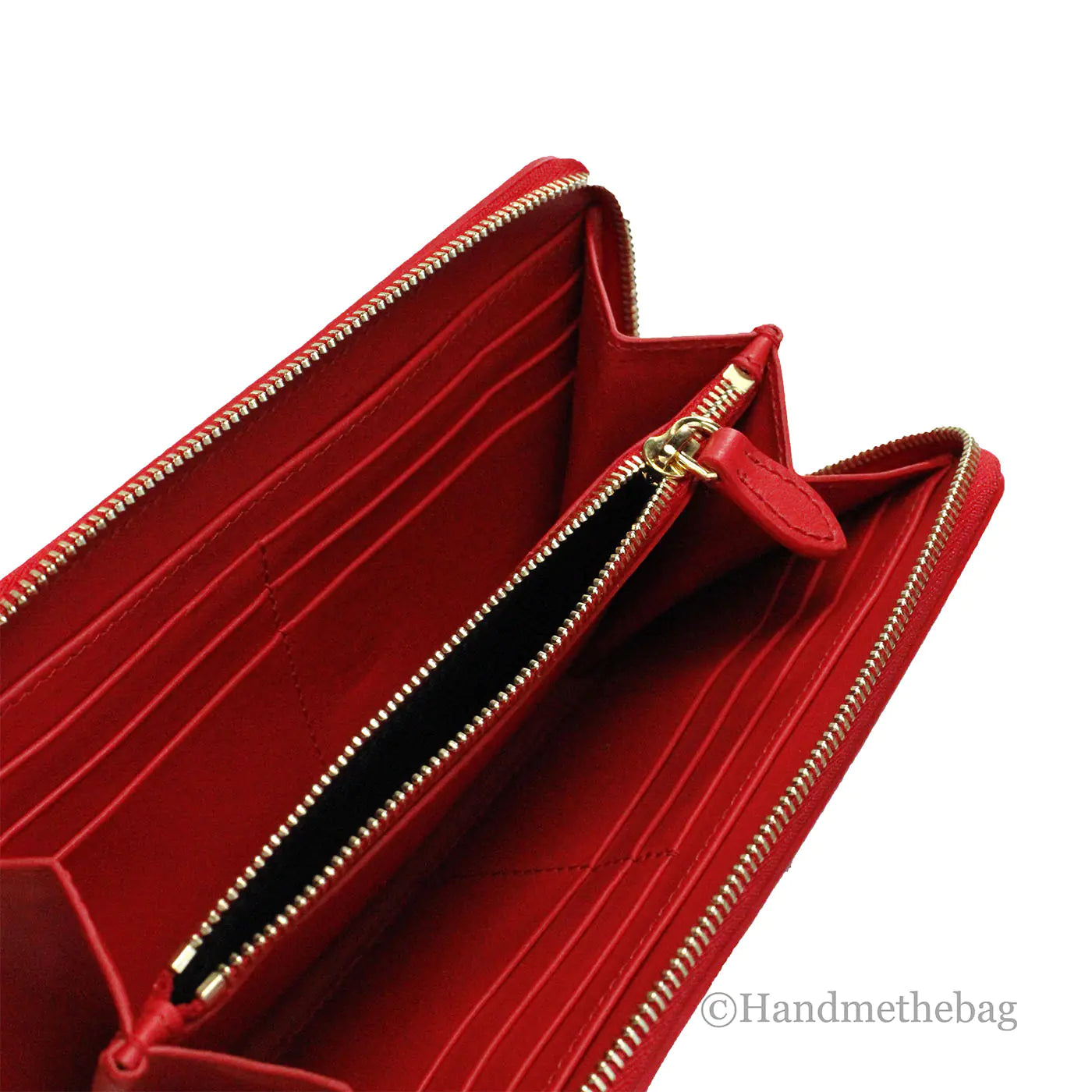 Burberry Elmore Red Branded Embossed Leather Continental Clutch Wallet - Velora Luxury Fashion