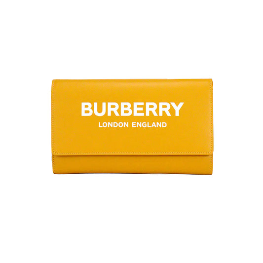 Burberry Hazelmere Leather Light Copper Orange Wallet Crossbody - Velora Luxury Fashion