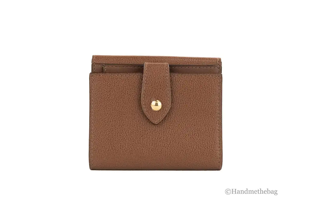 Burberry Luna Tan Grained Leather Small Coin Pouch Wallet - Velora Luxury Fashion