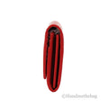 Burberry Porter Red Leather Branded Embossed Clutch Flap Wallet - Velora Luxury Fashion