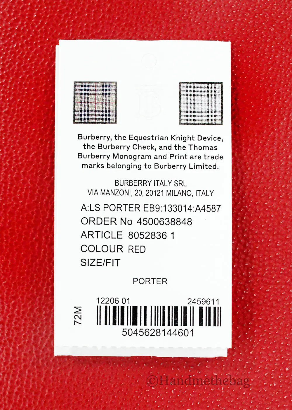 Burberry Porter Red Leather Branded Embossed Clutch Flap Wallet - Velora Luxury Fashion