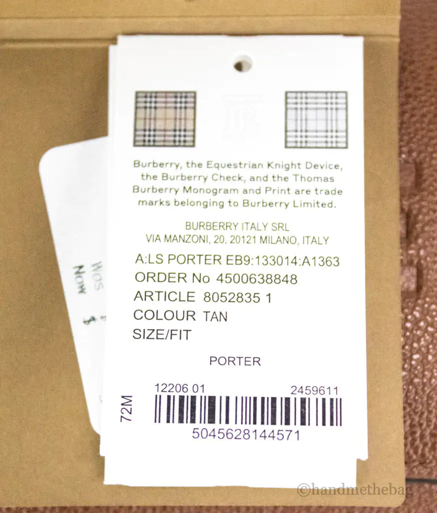 Burberry Porter Tan Leather Branded Embossed Clutch Flap Wallet - Velora Luxury Fashion