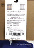 Burberry Ribbon Denim Blue England Heritage Stripe Cotton Scarf - Velora Luxury Fashion