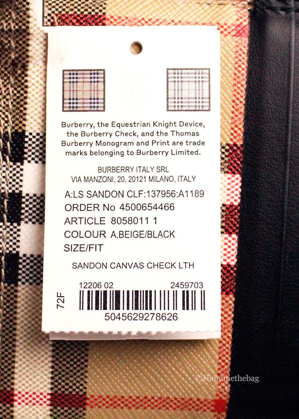 Burberry Sandon Black Canvas Check Leather Card Case Wallet - Velora Luxury Fashion