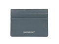 Burberry Sandon Grey Grained Leather Card Case Wallet - Velora Luxury Fashion