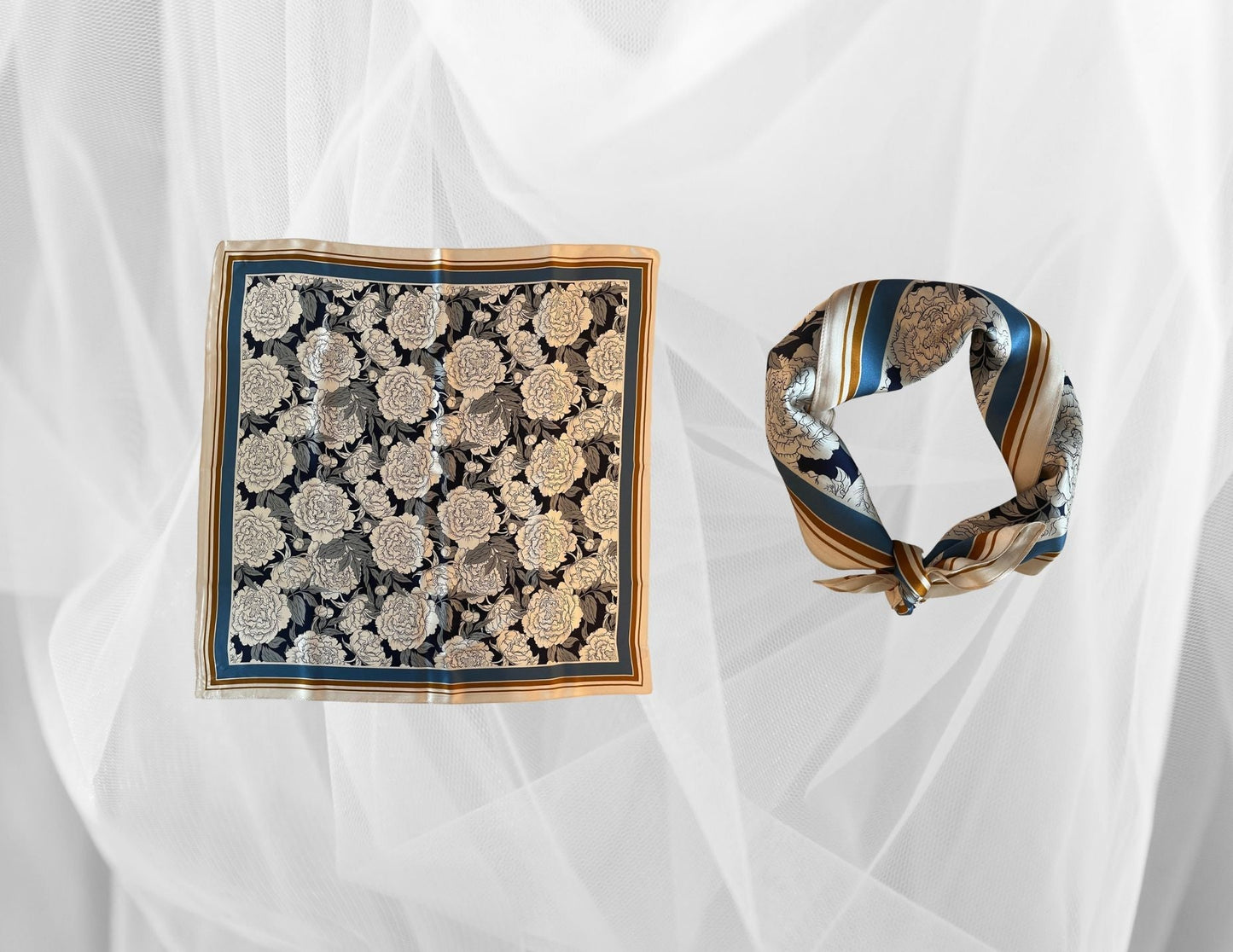 Forsters Finery Mulberry Silk Scarves. 26x26 inches Square - Velora