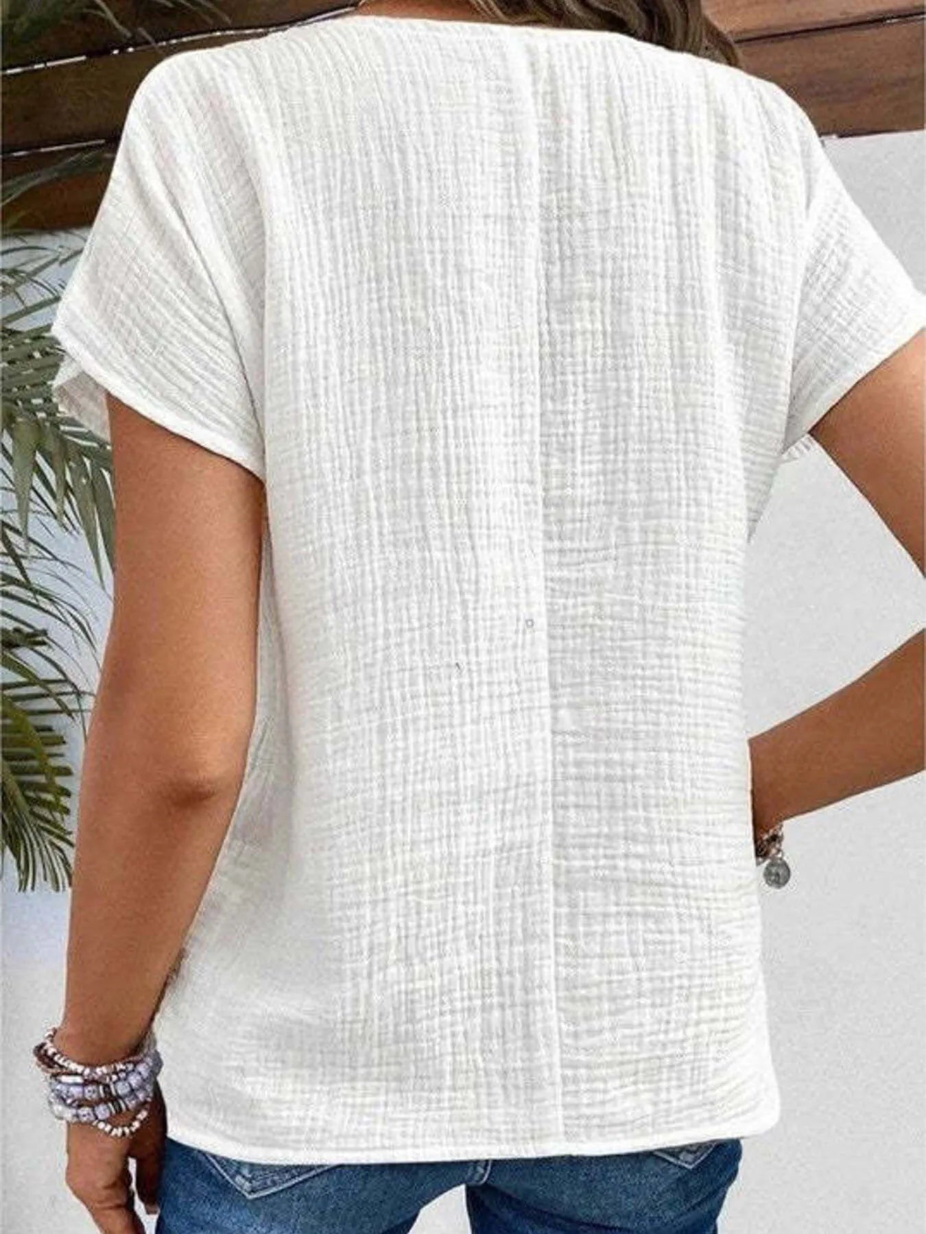 Button Up Short Sleeve Shirt - Velora Luxury Fashion