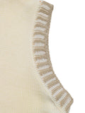 Button Up V-Neck Sweater Vest - Velora Luxury Fashion