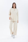 Buttoned 2-piece Co-ord Set - Velora Luxury Fashion
