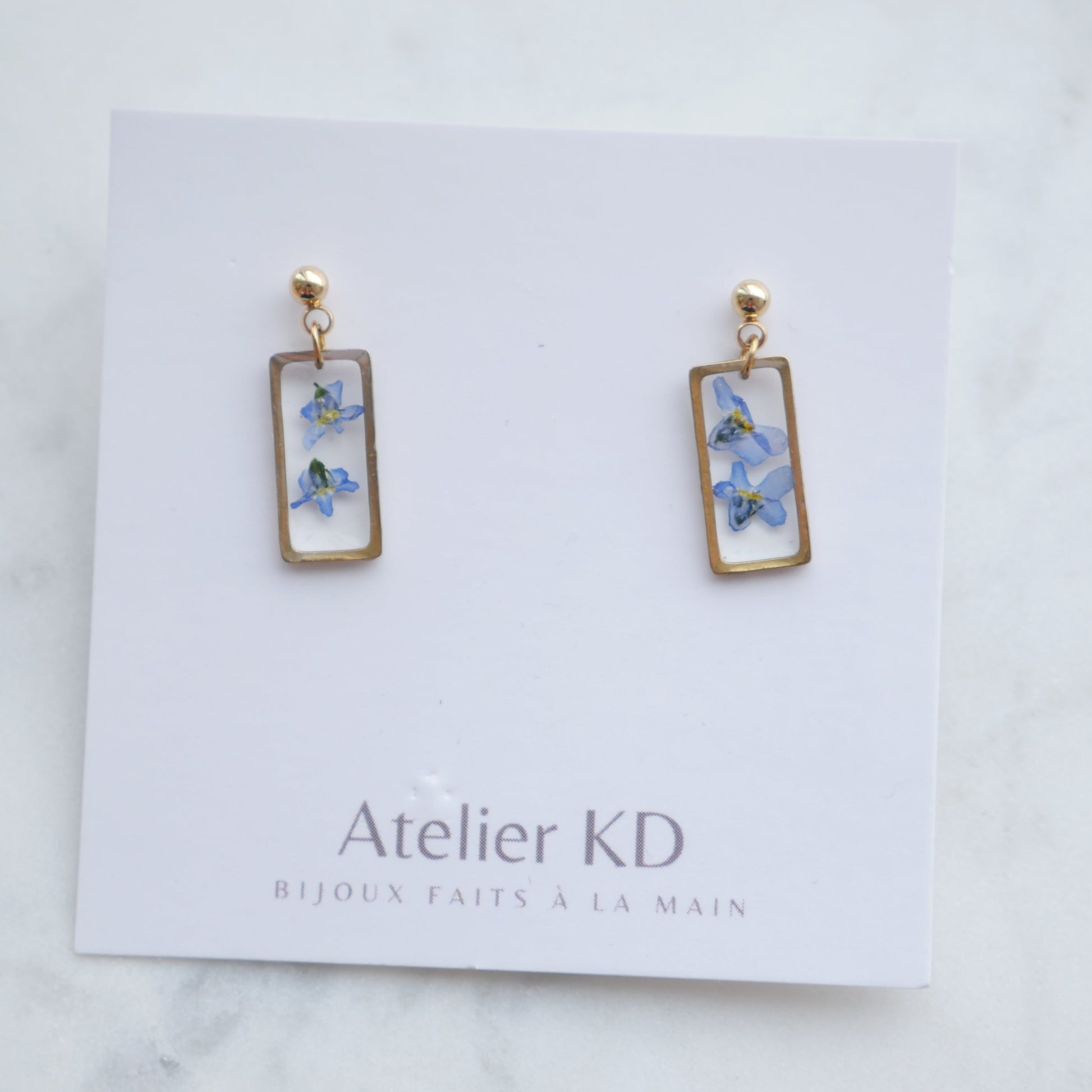 Boucles d’oreilles Mia - rectangle (petit) - Velora