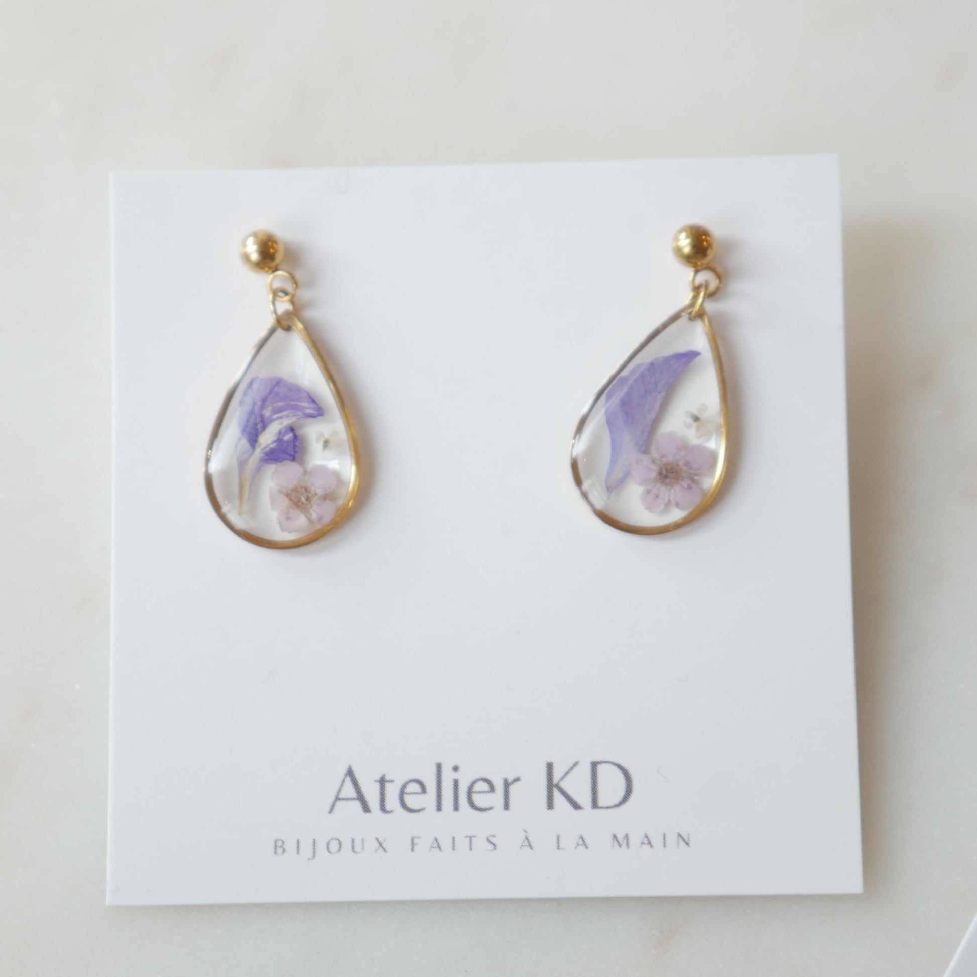 Boucles d'oreilles Léa - goutes (moyen 15mm) - Velora