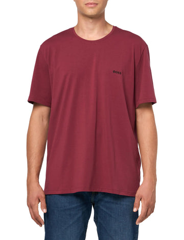 BOSS Cotton Crewneck Lounge Tee Black Cherry XXL